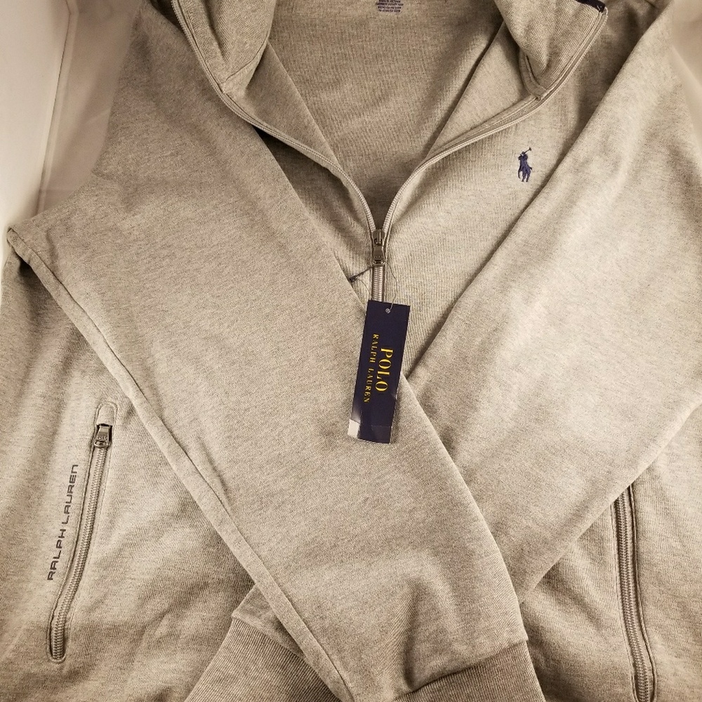 Authentic Mens Polo Zip up Athletic Jacket